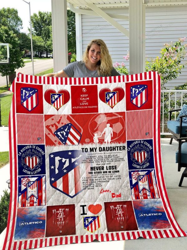 Atlético Madrid Quilt Dad To Daughter