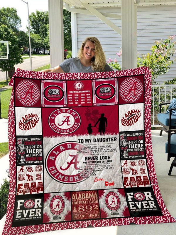 Alabama Crimson Tide – To My Daughter – Love Dad Quilt Blanket