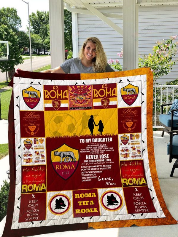 A.S. Roma – To My Daughter – Love Mom Quilt Blanket