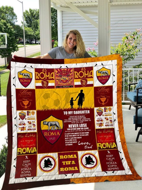 A.S. Roma – To My Daughter – Love Dad Quilt Blanket