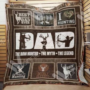 Bow Hunting Dad The Bow Hunter Quilt Blanket Great Customized Gifts For Birthday Christmas Thanksgiving Father's Day Perfect Gifts For Hunting Lover