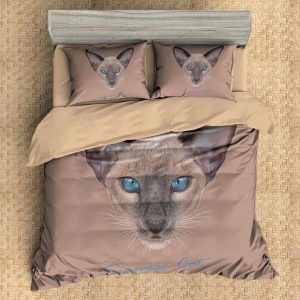 3d Siamese Cat Duvet Cover Bedding Set