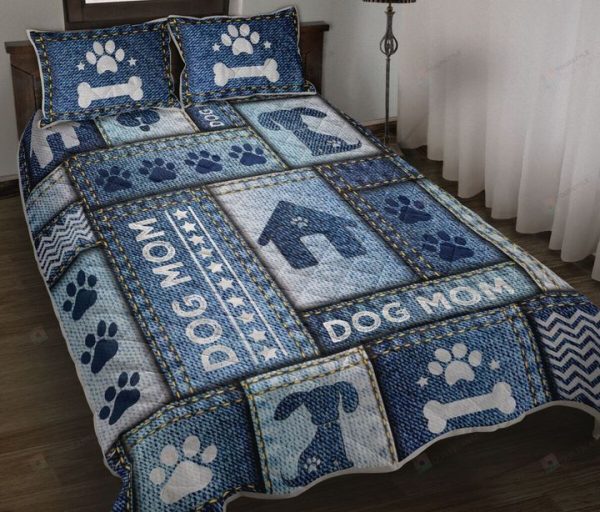 Dog Mom Gift For Mom Quilt Bed Set